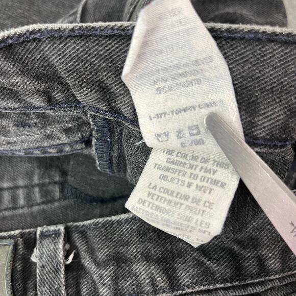 Vintage Tommy Hilfiger Jeans Womens 10 Black Denim Straight High Rise 90s Y2K - Picture 9 of 13
